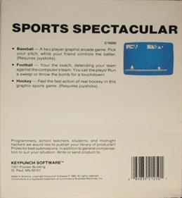 Sports Spectacular - Box - Back Image