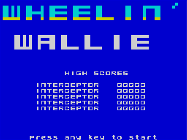 Wheelin Wallie - Screenshot - Game Title Image