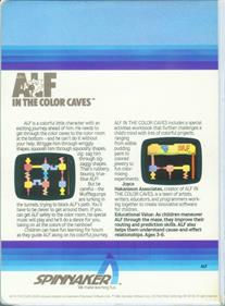 Alf in the Color Caves - Box - Back Image