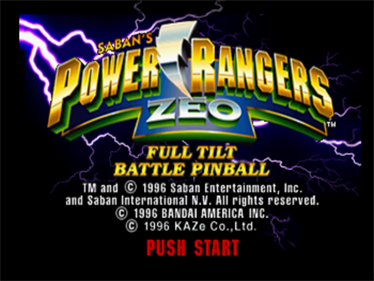Power Rangers Zeo: Full Tilt Battle Pinball - Screenshot - Game Title Image