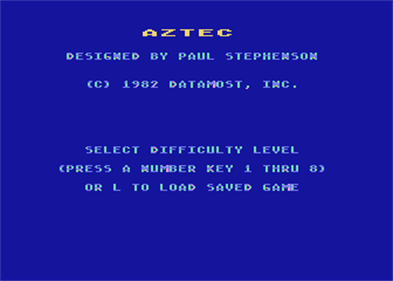 Aztec - Screenshot - Game Title Image