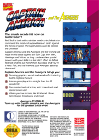 Captain America and the Avengers - Box - Back Image