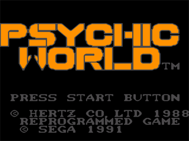 Psychic World - Screenshot - Game Title Image