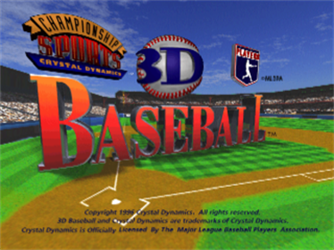 3D Baseball - Screenshot - Game Title Image