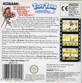 Tiny Toon Adventures 2: Montana's Movie Madness - Box - Back Image