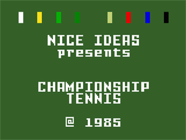 Championship Tennis - Screenshot - Game Title Image