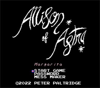 Allison of Astra: Margarita - Screenshot - Game Title Image