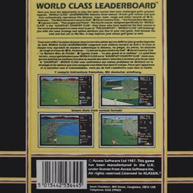 World Class Leader Board - Box - Back Image