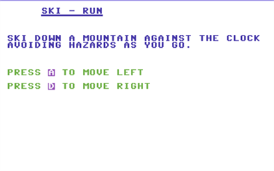 Ski Run - Screenshot - Game Title Image