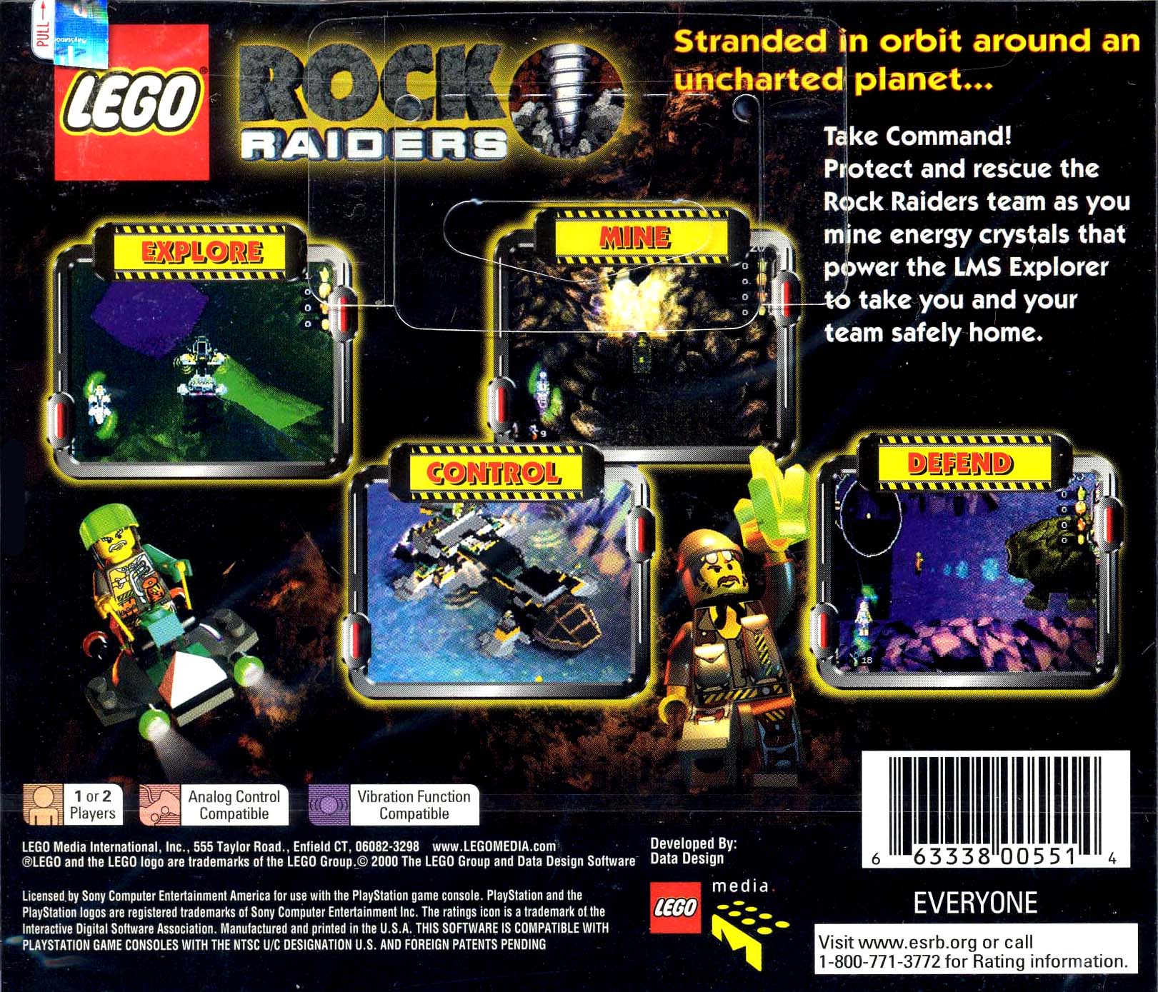 lego rock raiders game box