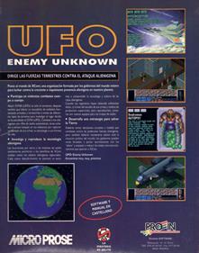 X-COM: UFO Defense - Box - Back Image