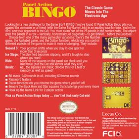 Panel Action Bingo - Box - Back Image