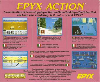Epyx Action - Box - Back Image