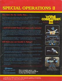 Wing Commander II: Vengeance of the Kilrathi: Special Operations 1 - Box - Back Image