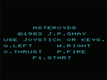 Asteroyds - Screenshot - Game Title Image