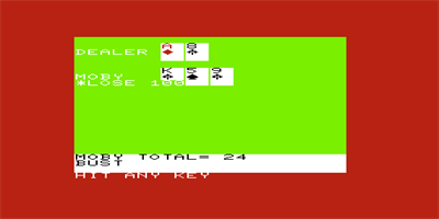 VIC 21: Casino-Style Blackjack - Screenshot - Game Over Image