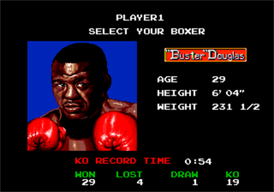 James 'Buster' Douglas Knockout Boxing - Screenshot - Game Select Image