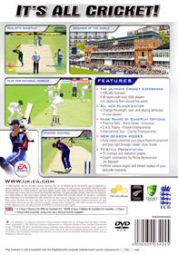 Cricket 2004 - Box - Back Image