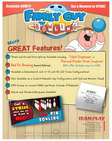 Family Guy Bowling - Advertisement Flyer - Front Image