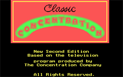 Classic Concentration: 2nd Edition - Screenshot - Game Title Image