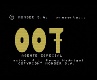 007: Agente Especial - Screenshot - Game Title Image