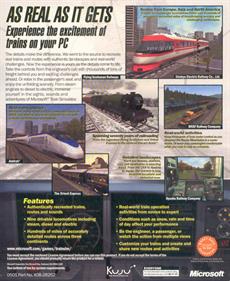 Microsoft Train Simulator - Box - Back Image