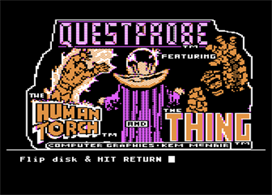 Questprobe Featuring The Human Torch and The Thing - Screenshot - Game Title Image