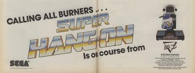 Super Hang-On - Advertisement Flyer - Front Image