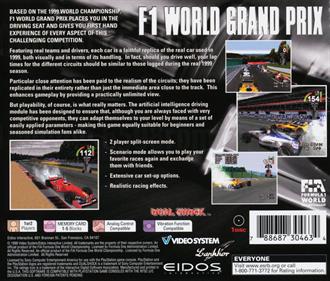 F1 World Grand Prix: 1999 Season - Box - Back Image