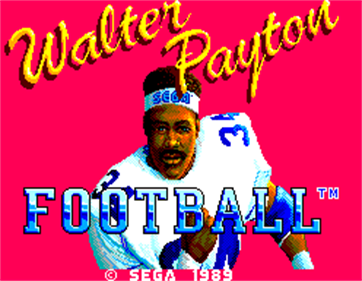 Walter Payton Football - Screenshot - Game Title Image