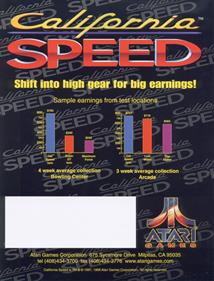 California Speed - Advertisement Flyer - Back