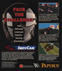 IndyCar Racing - Box - Back Image