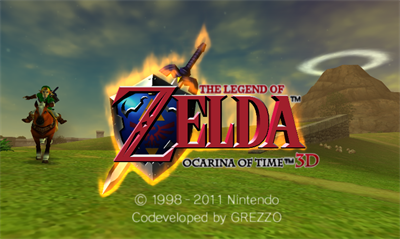 The Legend of Zelda: Ocarina of Time 3D - Screenshot - Game Title Image