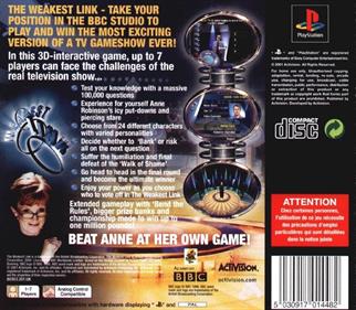 Weakest Link - Box - Back Image