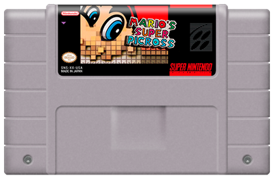 Mario no Super Picross - Fanart - Cart - Front