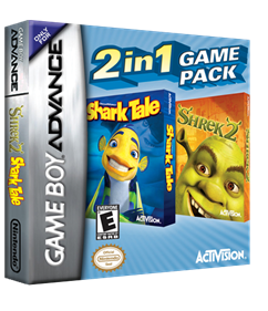 2 in 1 Game Pack: Shrek 2 / Shark Tale - Box - 3D Image