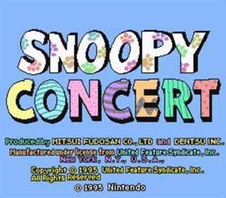 Snoopy Concert - Screenshot - Game Title Image