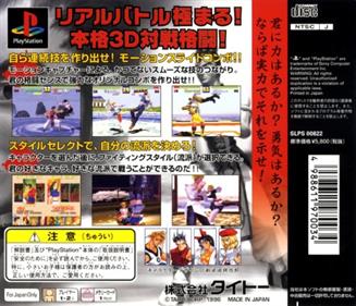 Fighters' Impact - Box - Back Image