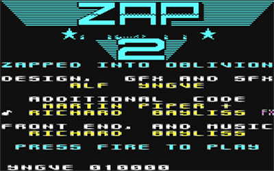 Zap Fight II: Zapped to Oblivion - Screenshot - Game Title Image