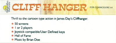 Cliff Hanger - Box - Back Image