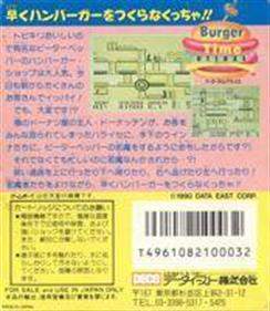 BurgerTime Deluxe - Box - Back Image