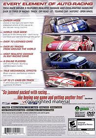 Toca Race Driver 3 - Box - Back Image