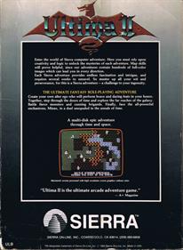 Ultima II: Revenge of the Enchantress - Box - Back Image