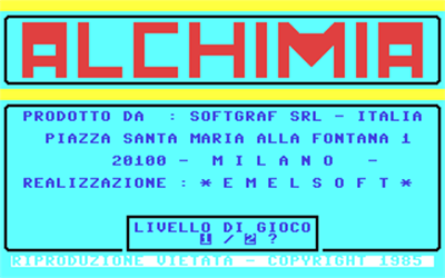 Alchimia - Screenshot - Game Title Image