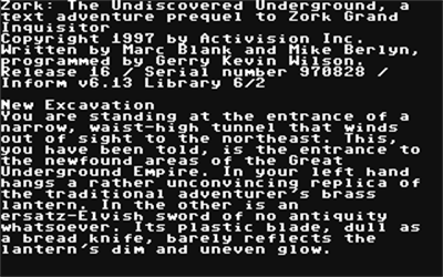 Zork: The Undiscovered Underground - Screenshot - Gameplay Image