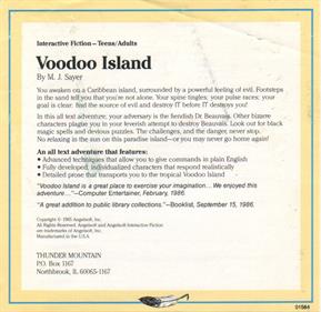 Voodoo Island - Box - Back Image