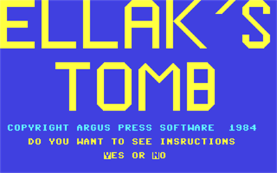Ellak's Tomb - Screenshot - Game Title Image