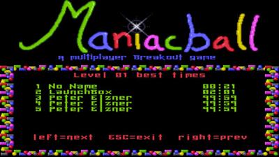 Maniacball - Screenshot - High Scores Image