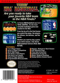 Tecmo NBA Basketball - Box - Back Image