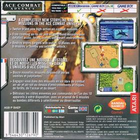 Ace Combat Advance - Box - Back Image